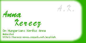 anna kerecz business card