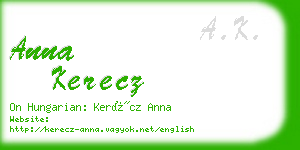 anna kerecz business card